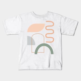 Organic Shapes in Neutral Earth Tones Kids T-Shirt